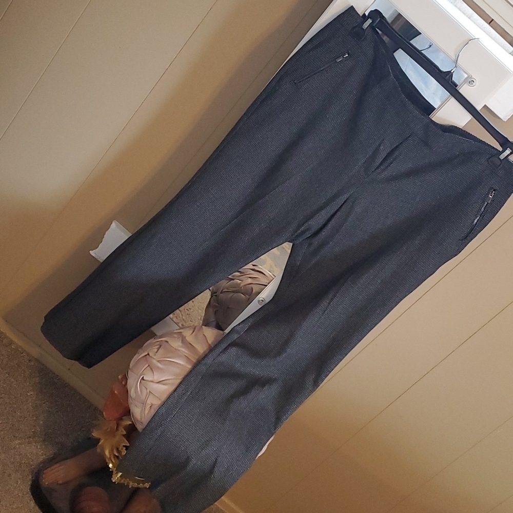 Worthington Herringbone Slacks Modern Fit Zipper Front